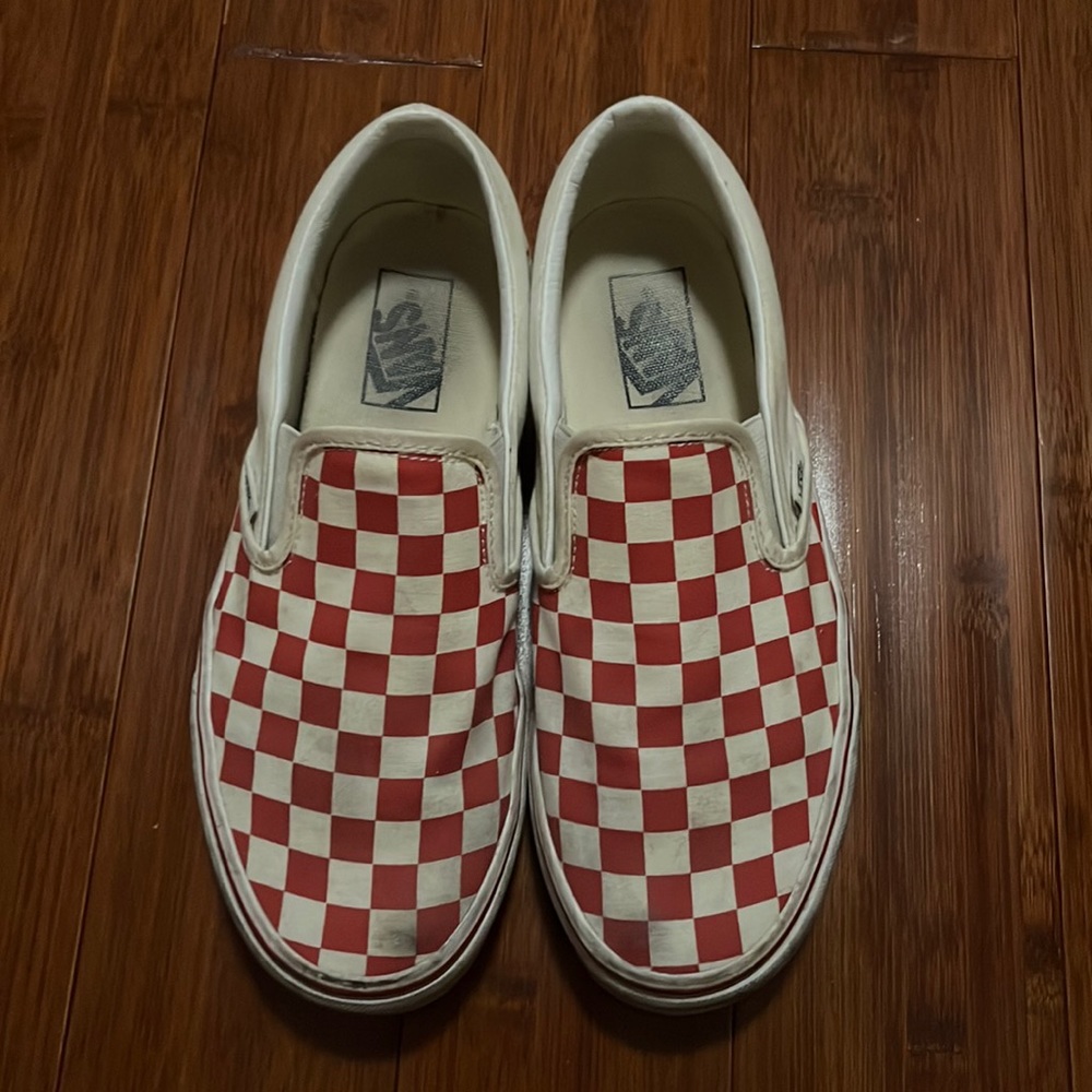 Red checkered vans